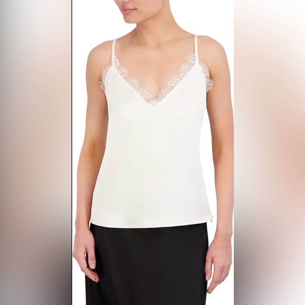 NWT BCBGMaxAzria White Lace Camisole Top